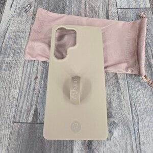 Loopy Phone Case Samsung Galaxy S25 Ultra Stone Brown Leather Feel Textured New